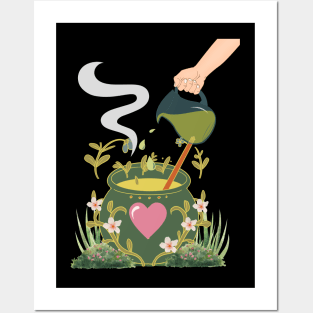 I put a love spell on you witchcraft green aesthetic love potion magic Posters and Art